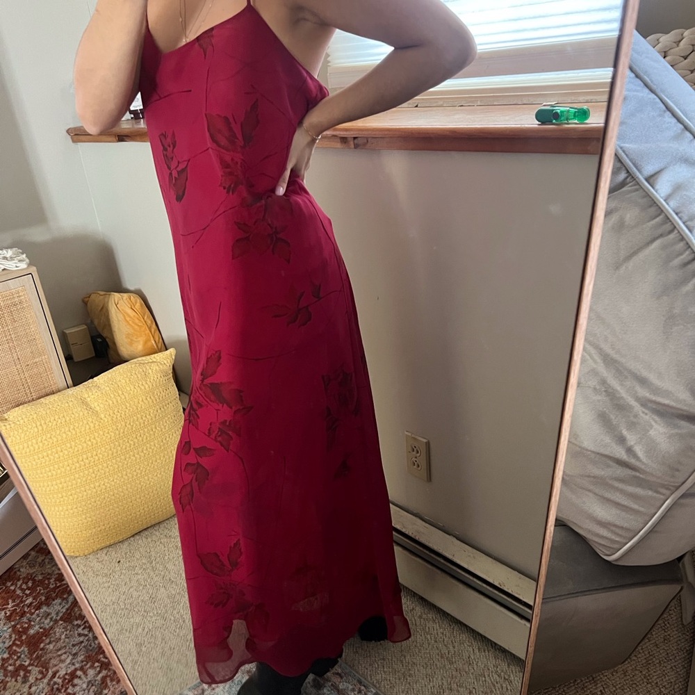 Anne Klein Red Floral Dress